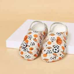 Pantaloons Junior Off-White & Orange Back Strap Clogs-image-82