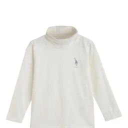 Blue Giraffe Kids Cream SolidT-Shirt-image-97