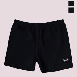 Soie Black Cotton Shorts for Girls-image-9