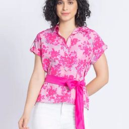 SHAYE Pink Floral Print Top-image-63