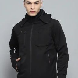 Monte Carlo Mens Solid Black Detachable Hood Full Sleeve Jacket-picture-34
