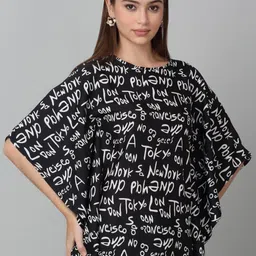 SZN Print Kimono Sleeve Kaftan Top-image-38