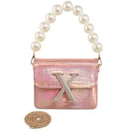 Esbeda Pink Textured Small Sling Handbag-72