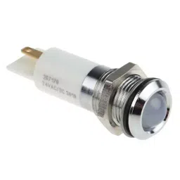 RS PRO White Panel Mount Indicator , Mounting Hole Size 14 mm, IP Rating IP67, Model No 207179-15