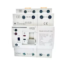Axon AX3 Series 4 Pole 63 A Solenoid Three Phase Automatic Transfer Switch, AX3-4P-63A-15