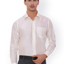 Van Heusen Men Cream-Coloured Regular Fit Printed Formal Shirt-picture-18