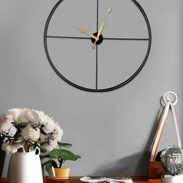 Aapno Rajasthan Numberless Black Metal Wall Clock-image-36