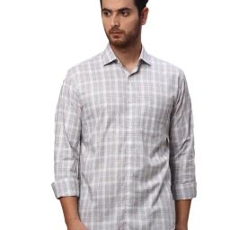 Park Avenue Multicolor Slim Fit Check Shirt-image-49