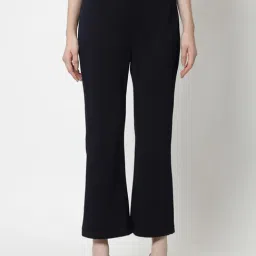 Office & You Navy Regular Fit Mid Rise Trousers-image-56