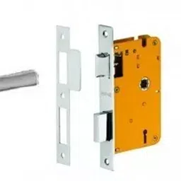 Dorset Silver Chrome Lever Handle Lock Set With Mortise Latch HL IP image 1