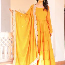 KALINI Women Tiered Kurta with Pyjamas & With Dupatta-45