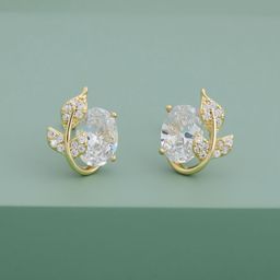 Kushal's Fashion Jewellery Gold-Plated Zircon Studded Classic Studs-picture-10