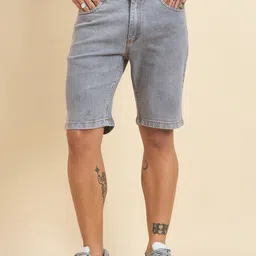 STUDIO NEXX Men Regular Fit Mid-Rise Denim Shorts-image-49