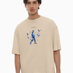 MISCHIEF MONKEY Graphic Printed Pure Cotton Oversized T-shirt-picture-47