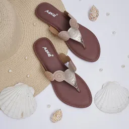 AIWIE Women Ethnic Kolhapuri Flats-picture-19