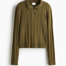 H&M Cable-Knit Polo Shirt-picture-17