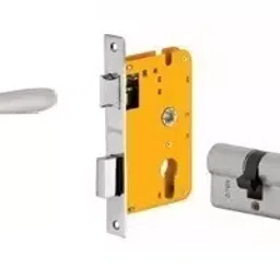 Dorset 60 mm Lever Handle Lock Set With Knob and Key Cylinder Patina HL PU image 1