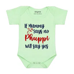 Arvesa If Mummy Says No Phuppi Say Yes Printed Bodusuit-image-87