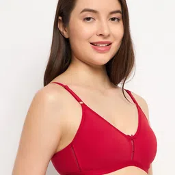 Clovia Red Medium-Coverage Bra BR0638P04 image 2