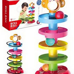 YAMAMA 5 Layer Roll Swirling Tower Ramp Toy with 3 Balls - Multicolour-21