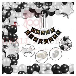 Bubble Trouble 1st Boys Girls First Happy Birthday Banner Balloons Decoration Kit Combo Pack of 81-18