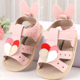 Cute Walk by Babyhug Booties with Velcro Closure - Pink-image-64