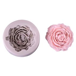 MOMISY Silicone Mold | 3D DIY Fondant Candle, Soap Mould Candy Mold I Baking Tools for Cake Chocolate Candy Ice Jelly Soap I Cake Baking Moulds I Bakeware Mold (Peony Grey)-24