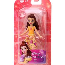 Disney Princess Belle Posable Small Doll in Shiny Outfit with Removable Skirt Inspired by Movie Yellow - Height 17 cm-2