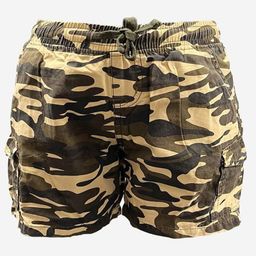 Bonkids Cotton Woven Camouflage Printed Shorts - Multi Colour-image-2