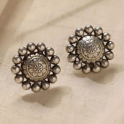 Dulcett Silver-Plated Floral Shaped Studs-54