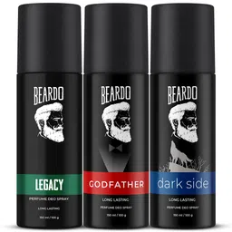 BEARDO Men Set Of 3 Deodorant - Godfather + Darkside + Legacy - 150ml Each-8