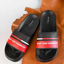 Mast & Harbour Men Colourblocked Sliders Flip Flops-picture-40