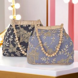 Kuber Industries Set of 2 Embroidered Potli Clutch-picture-19