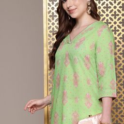 House of Pataudi Ethnic Motifs Printed Jashn Kurta-image-11
