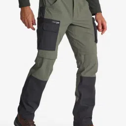 Solognac By Decathlon Khaki Brown Slim Fit Colour Block Sports Trackpants-image-40