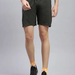 Monte Carlo Olive Regular Fit Shorts-image-18