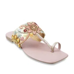 Metro Women's Pink Toe Ring Sandals-image-37