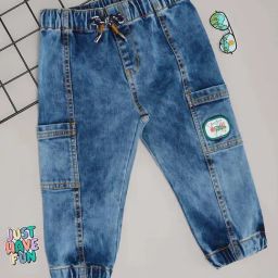 Pantaloons Baby Boys Blue Aster Washed Track Bottoms & Joggers-image-35