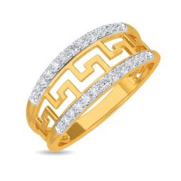 Kisna Diamond & Gold Jewellery Stefa for her 14k (585) Diamond & Gold Ring For Women-image-24