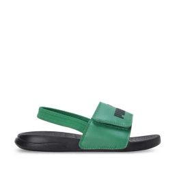 Puma Kids Popcat 20 Archive Green & Black Back Strap Sandals-image-60
