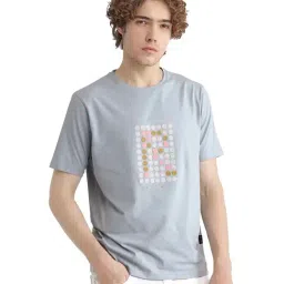 Rare Rabbit Blue Regular Fit Graphic T-Shirt-image-74