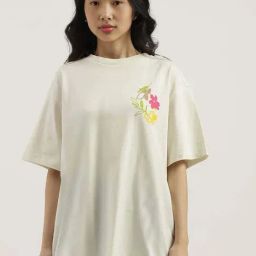 United Colors Of Benetton Off White Cotton Regular Fit Printed T-Shirt-picture-12