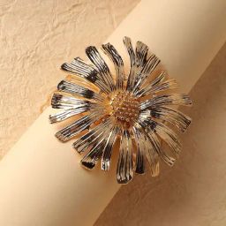 Sohi Women's Sunflower Statement Bracelet - Champayne Gold-25