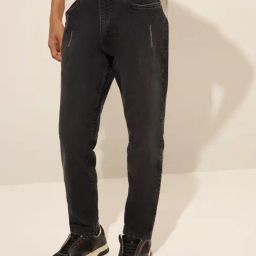 Nuon by Westside Charcoal Distressed Slim-Fit Mid-Rise Jeans-image-47