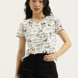 United Colors Of Benetton Off White Regular Fit Floral Print T-Shirt-picture-36