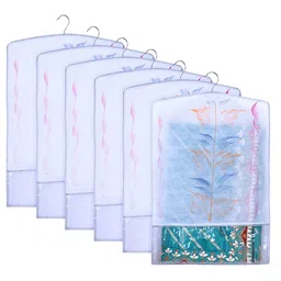 Kuber Industries White Set of 6 Regular Multi-Utility Organisers-12
