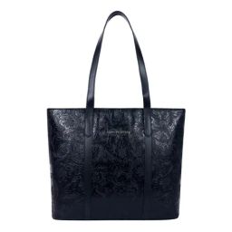 Lino Perros Black Textured Medium Tote Bag-image-59