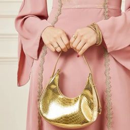 Styli Gold Textured Hobo Shoulder Handbag-picture-25