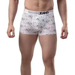 UnderJeans by Spykar Off White Printed Trunks-picture-0