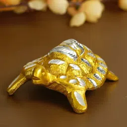 eCraftIndia Golden Engraved Tortoise Feng Shui Handcrafted Decorative Metal Showpiece-image-70